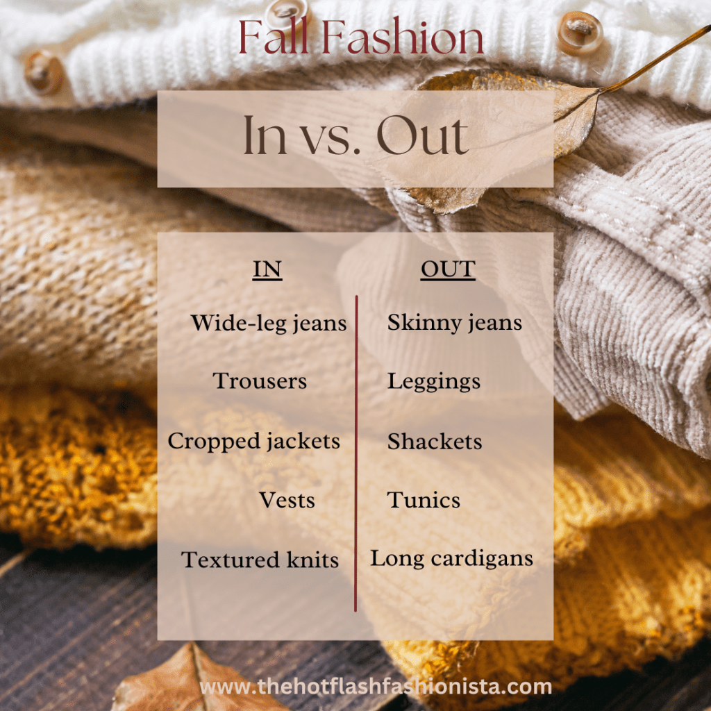 Fall Fashion Trends. In vs. Out. 